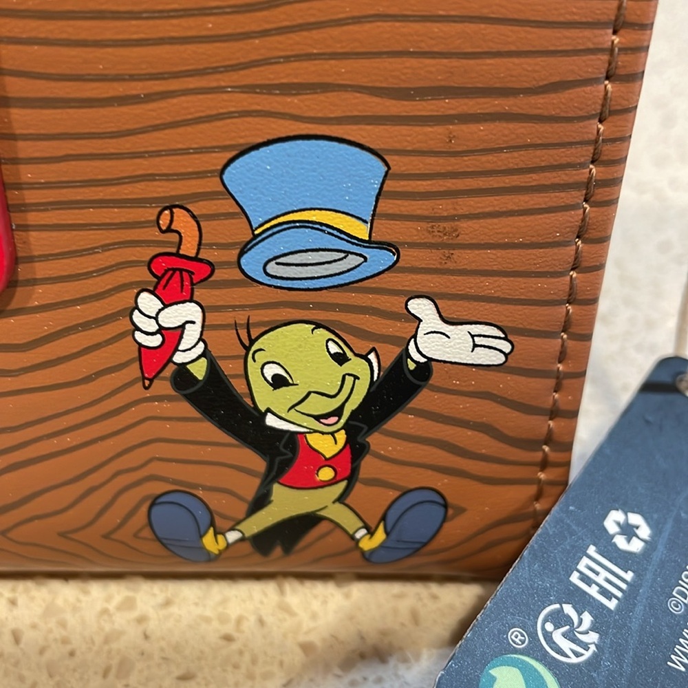 Loungefly Brown and Yellow Pinocchio Wallet - Picture 4 of 7